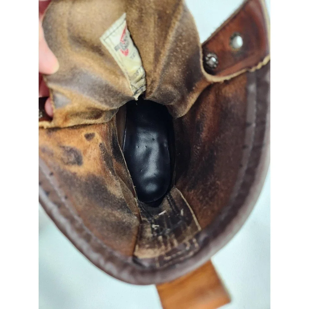 Vintage Red Wing heritage boots #10877  Sz 12 Tall Leather Work Field Roof Shoes